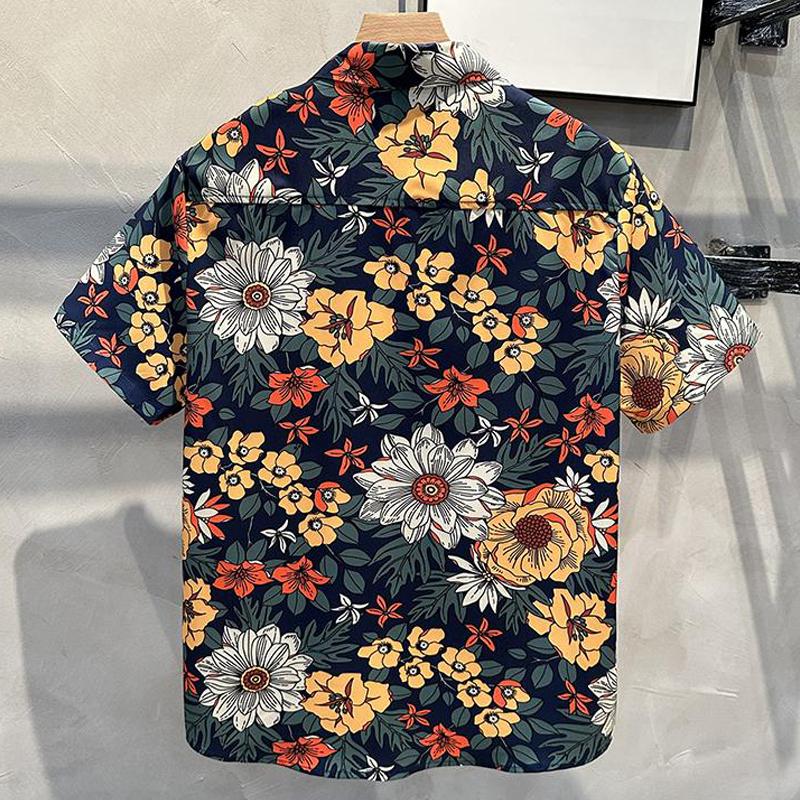 N0627 Summer Thin Fashion Printed Short Sleeve Shirt