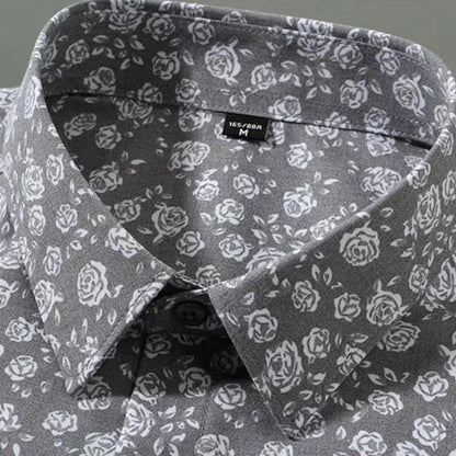 N0827 New Men's Floral Shirt