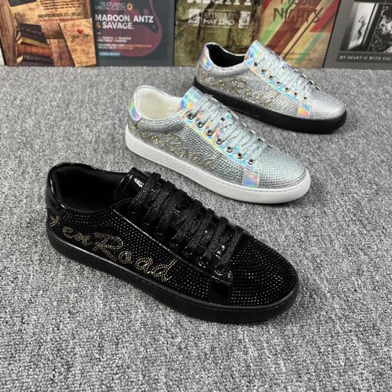 N0612 New style casual trendy fashion rhinestone sneakers