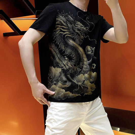 N0621 Summer trendy printed casual T-shirt