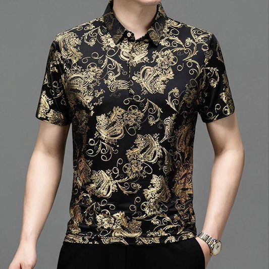 N0626 2024 new printed ice silk short sleeves