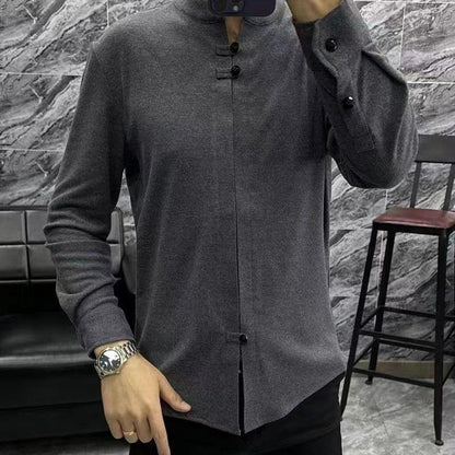 N0822 Men's stylish retro V-neck shirt