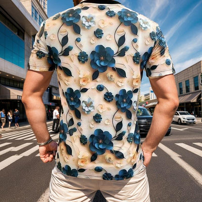 N0701 Summer Fashion Casual Slim Fit Printed T-shirt