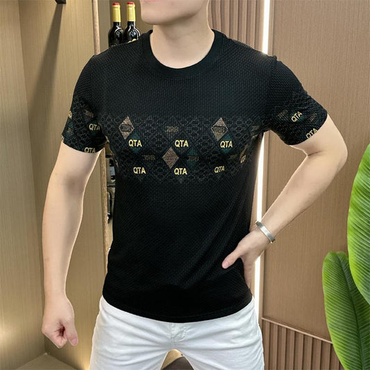 N0620 Men's printed ice breathable short sleeve