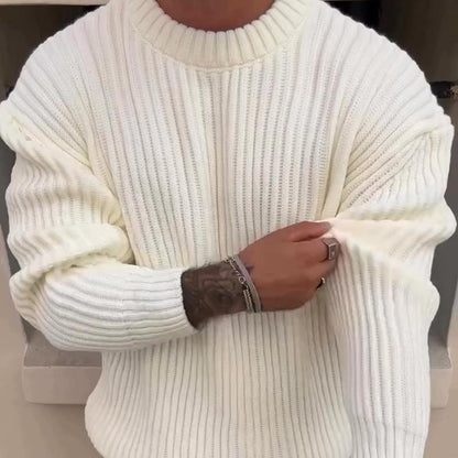 N1028 Men's solid color all-match thick sweater