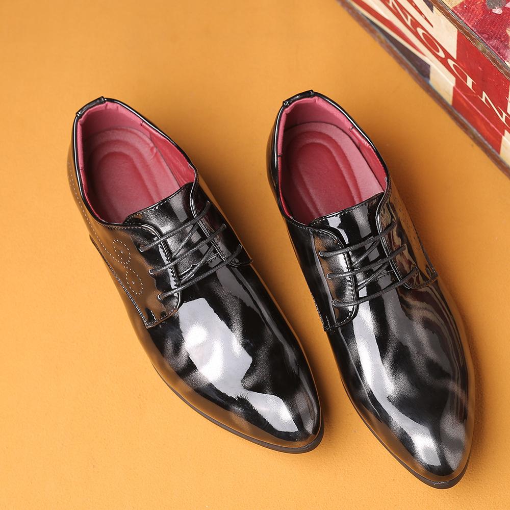 N0115 Men's trendy pointed toe leather shoes