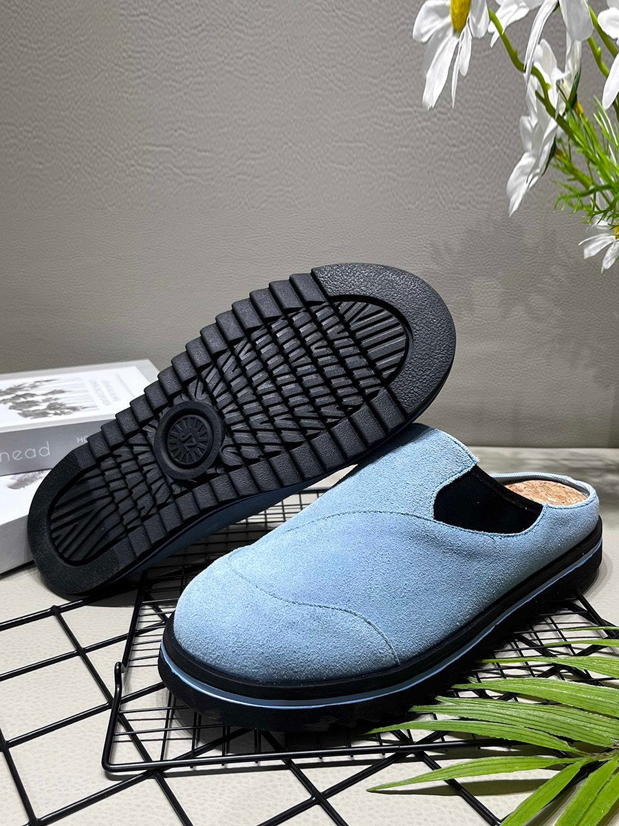 Cow leather lightweight Birkenstock slippers