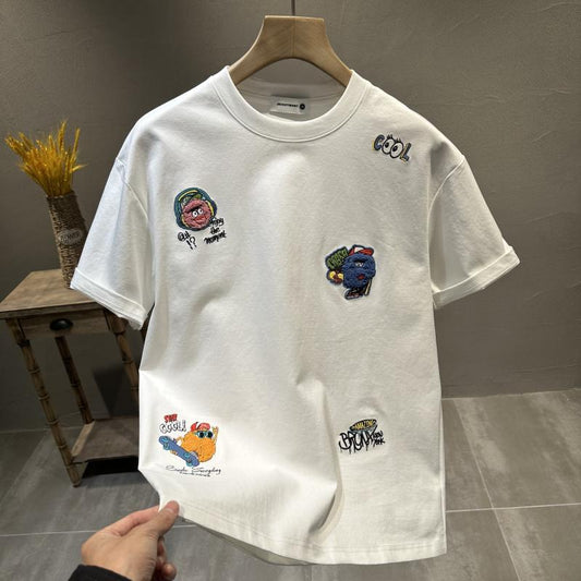 N0624 Summer cartoon print casual T-shirt