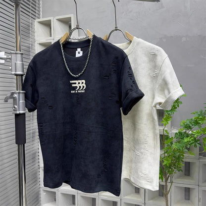 N0829 New Men's Trendy Letter T-shirt