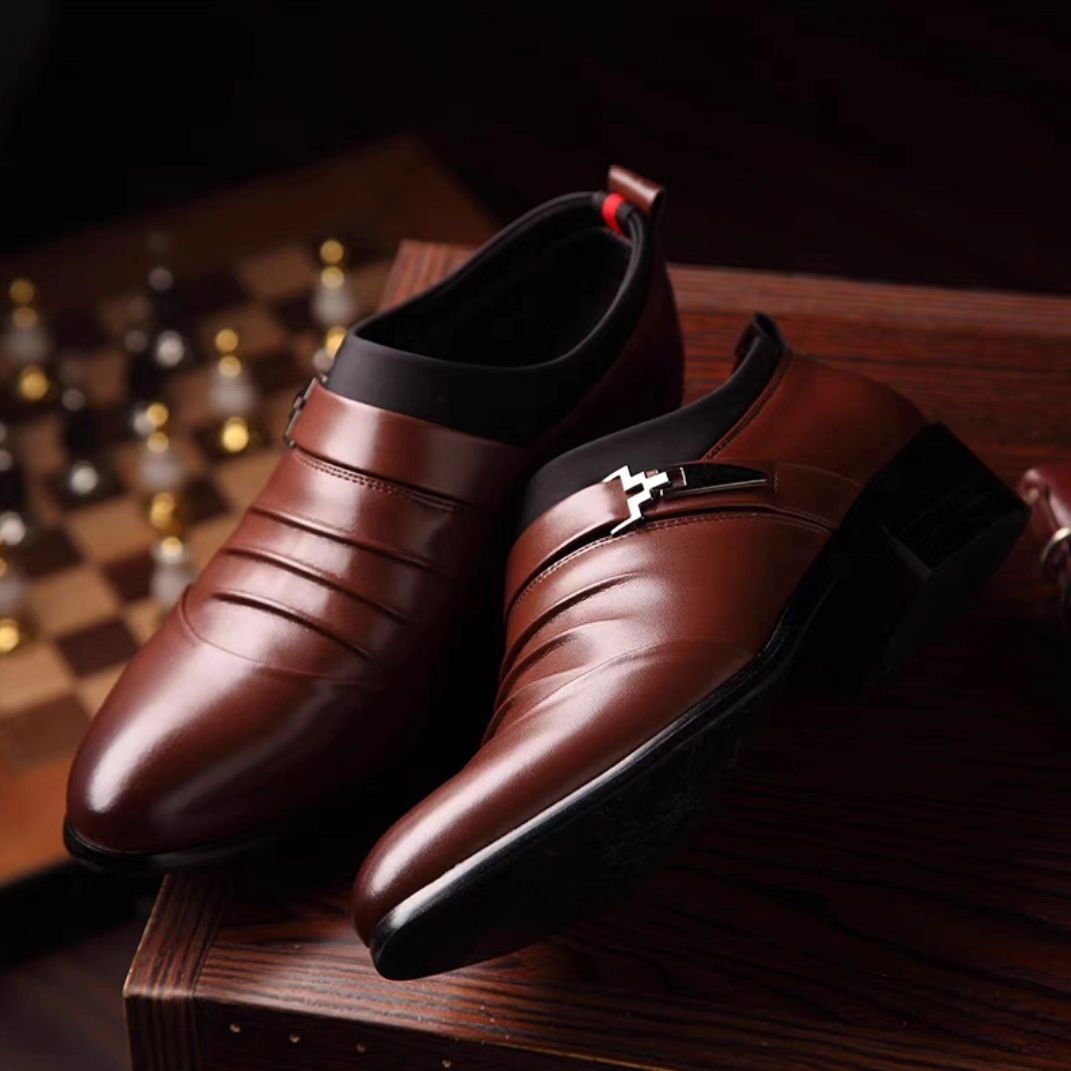 Men's business leather shoes—2024 new style