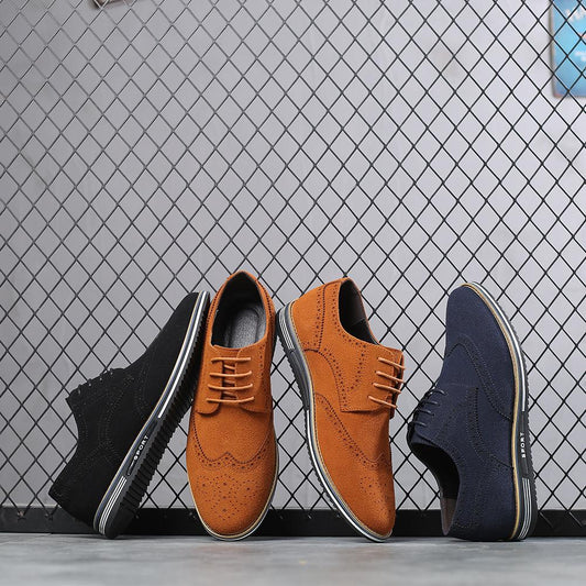 N0115 New Men's Nubuck Low-Top Shoes