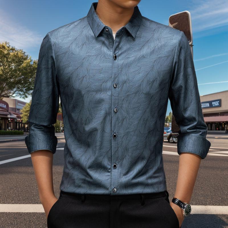 N0826 Men's Business Casual Thin Shirt