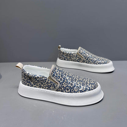 Women's floral sequin slip-on