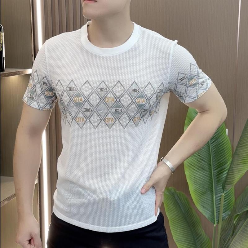 N0620 Men's printed ice breathable short sleeve