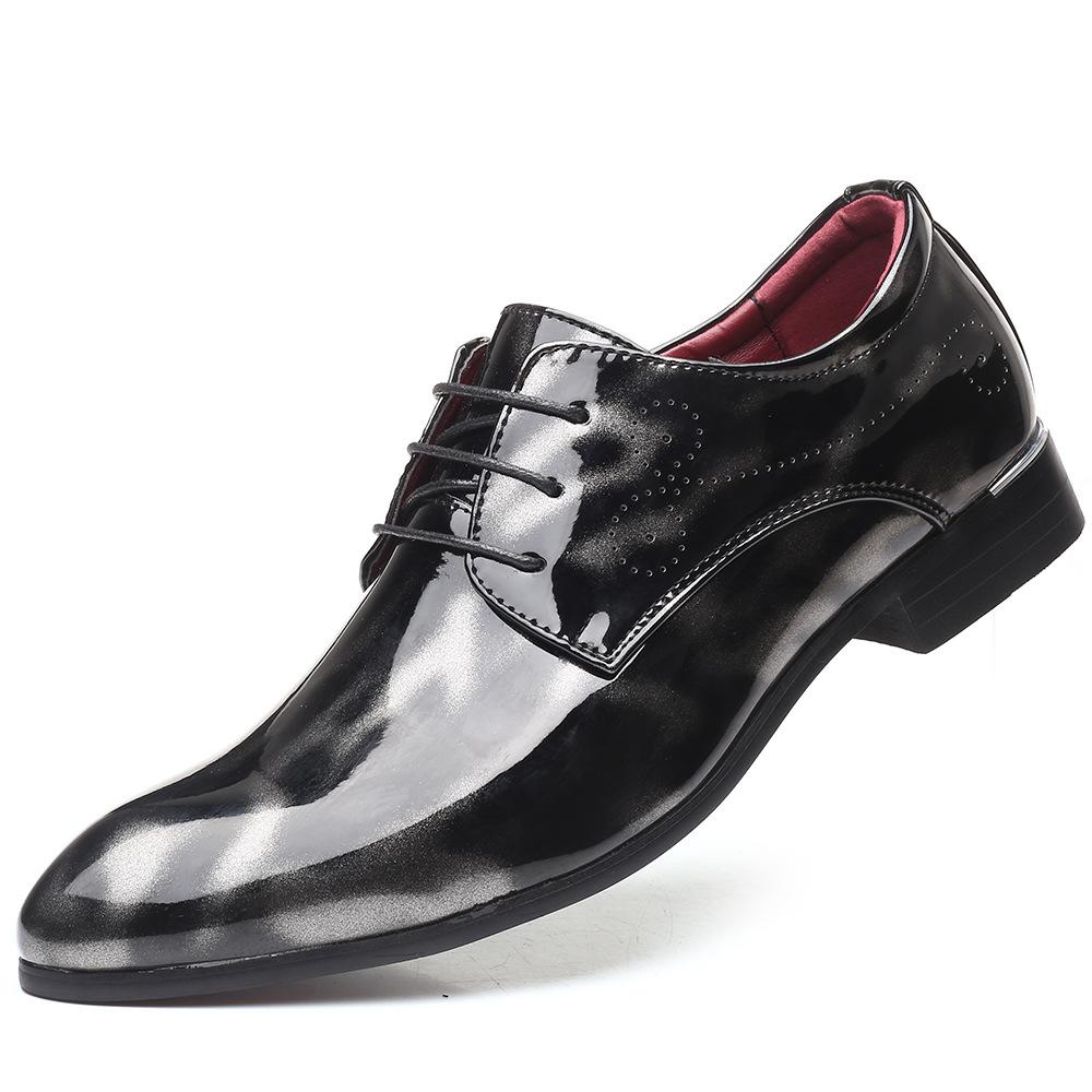 N0115 Men's trendy pointed toe leather shoes