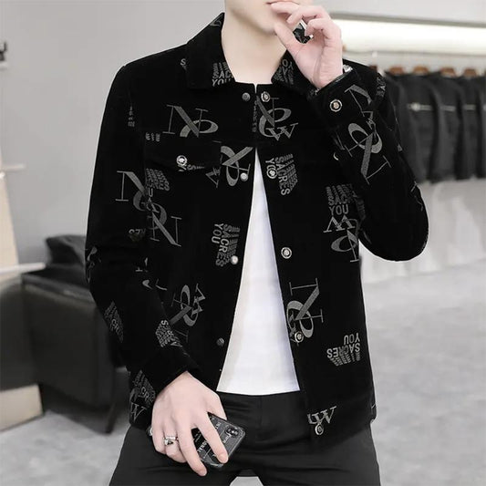 N1011 2024 new men's printed casual jacket