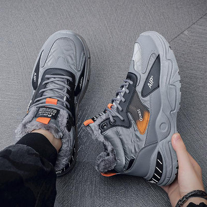 N0103 Men's winter warm high top casual shoes