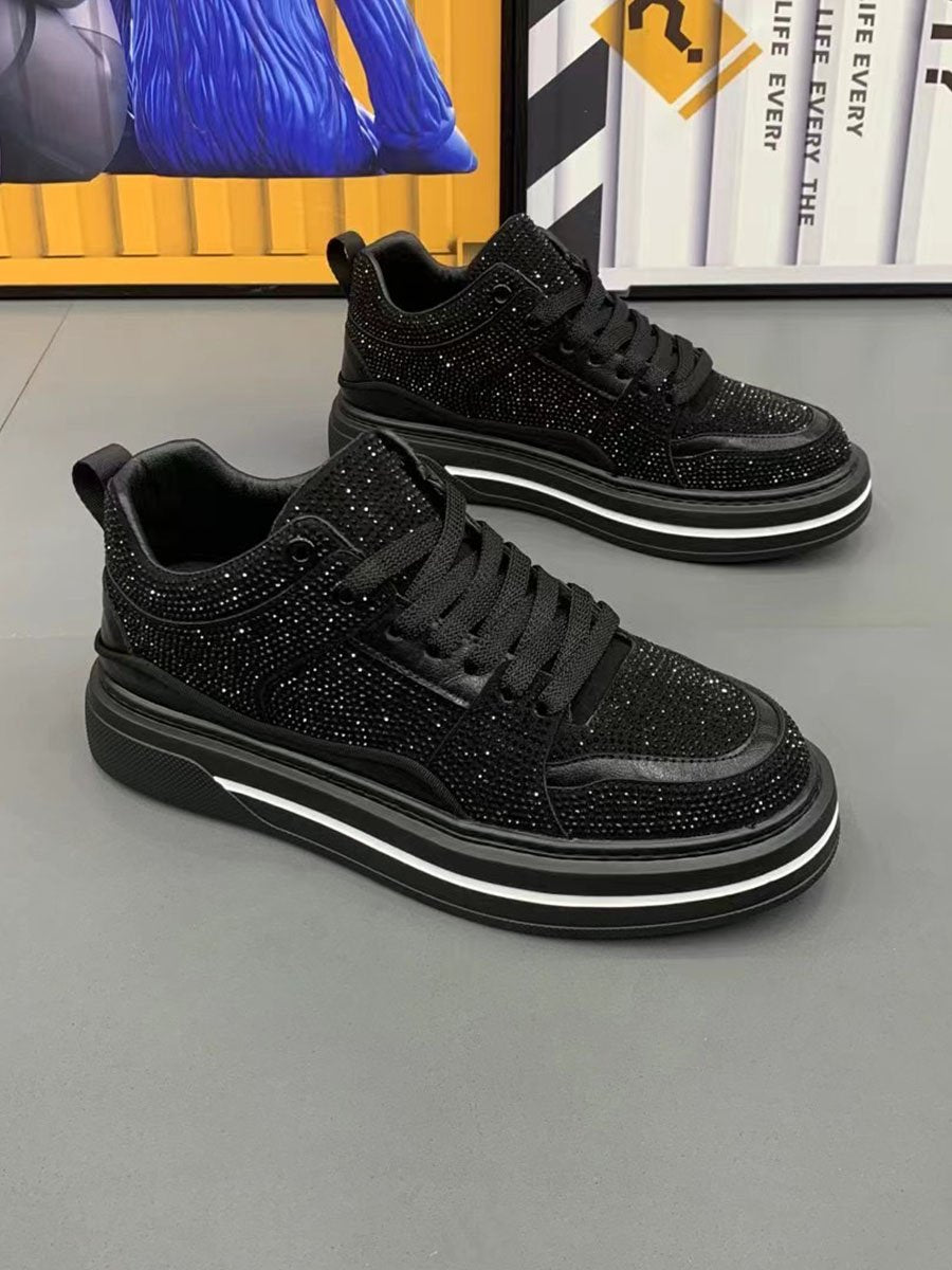 Men's diamond-encrusted sneakers