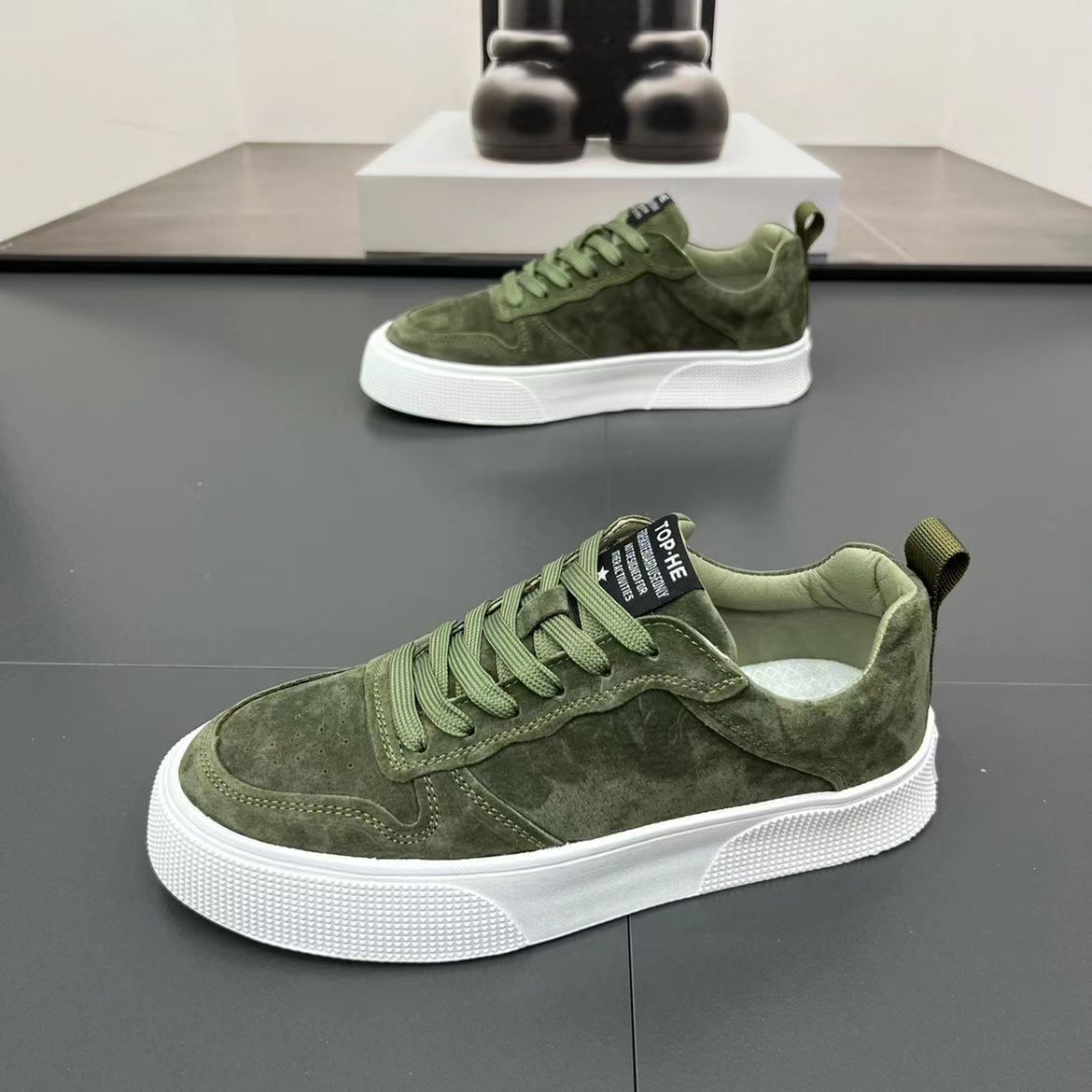 N0113 Men's leather fashion casual sneakers