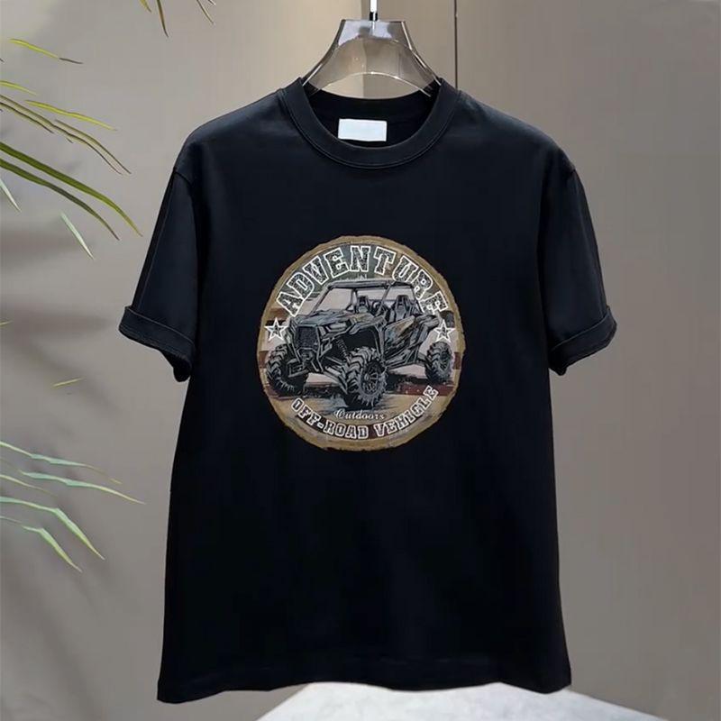 N0724 Men's trendy ins loose casual T-shirt