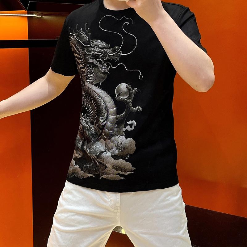 N0621 Summer trendy printed casual T-shirt