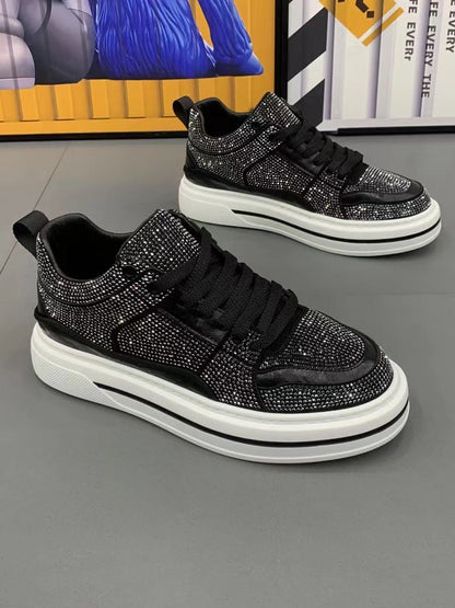 Men's diamond-encrusted sneakers