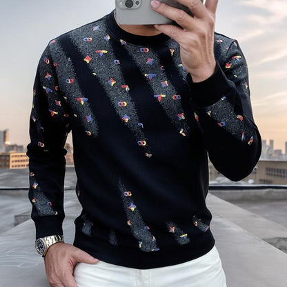 N0910 Men's shooting star print top