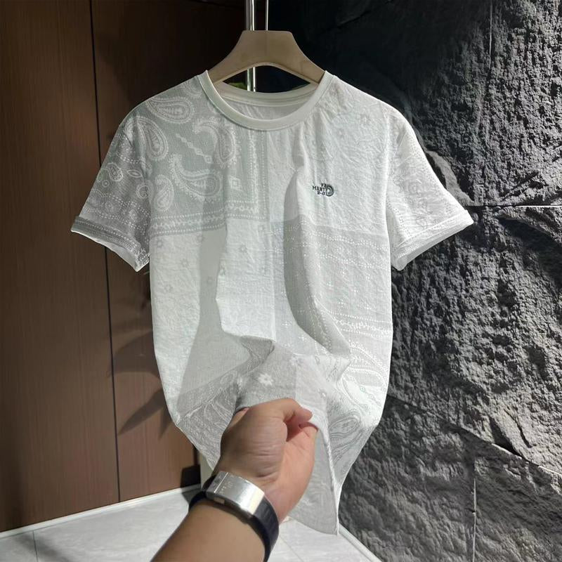 N0723 Summer Men's Slim Round Neck Casual T-shirt