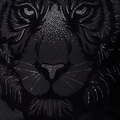 N0114 Men's high-end rhinestone tiger head sweatshirt