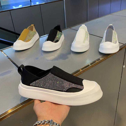 N0523 New full diamond breathable casual slip-on