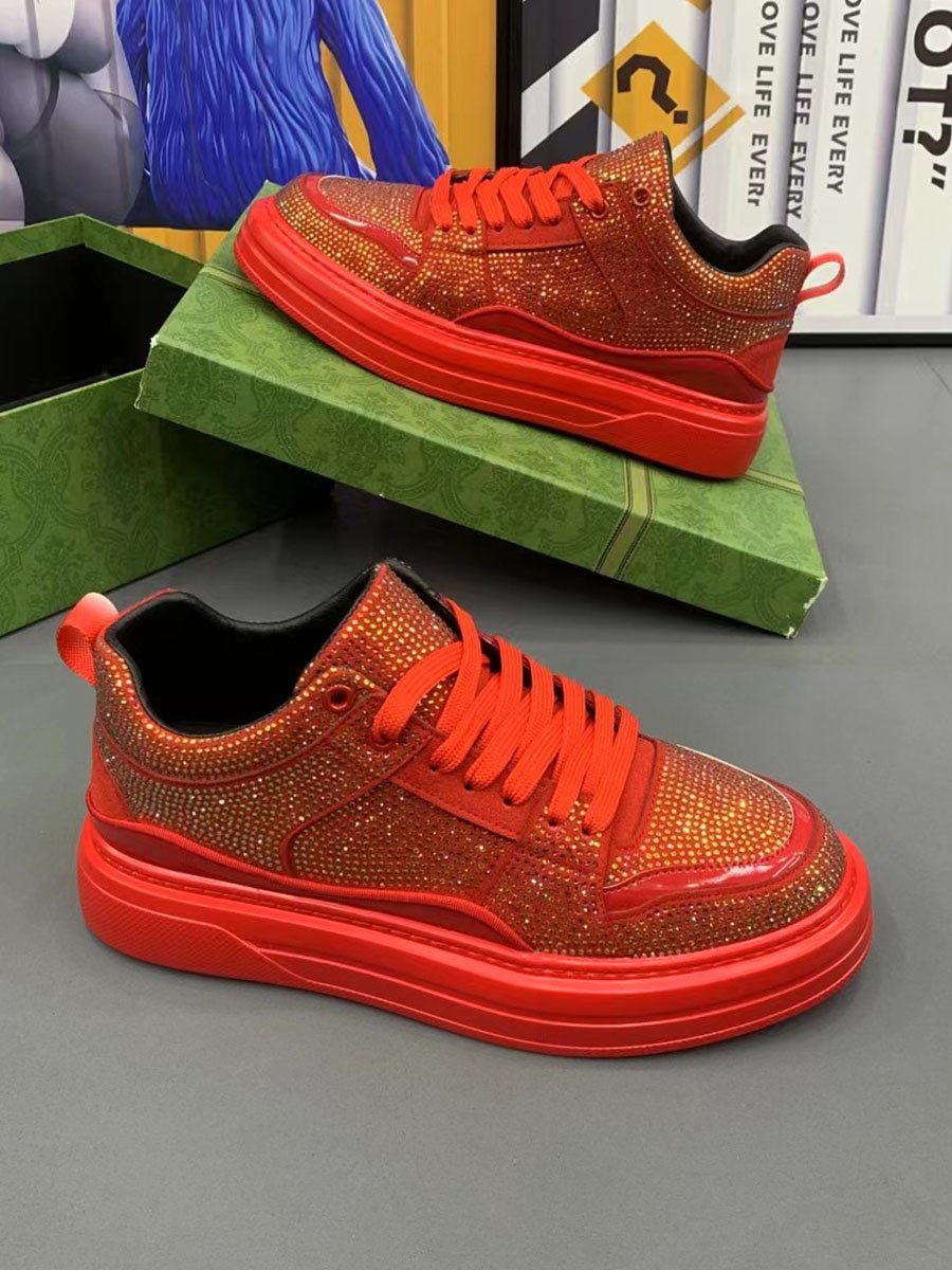 Men's diamond-encrusted sneakers