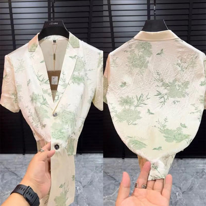 N0725 New style high-end printed short sleeves