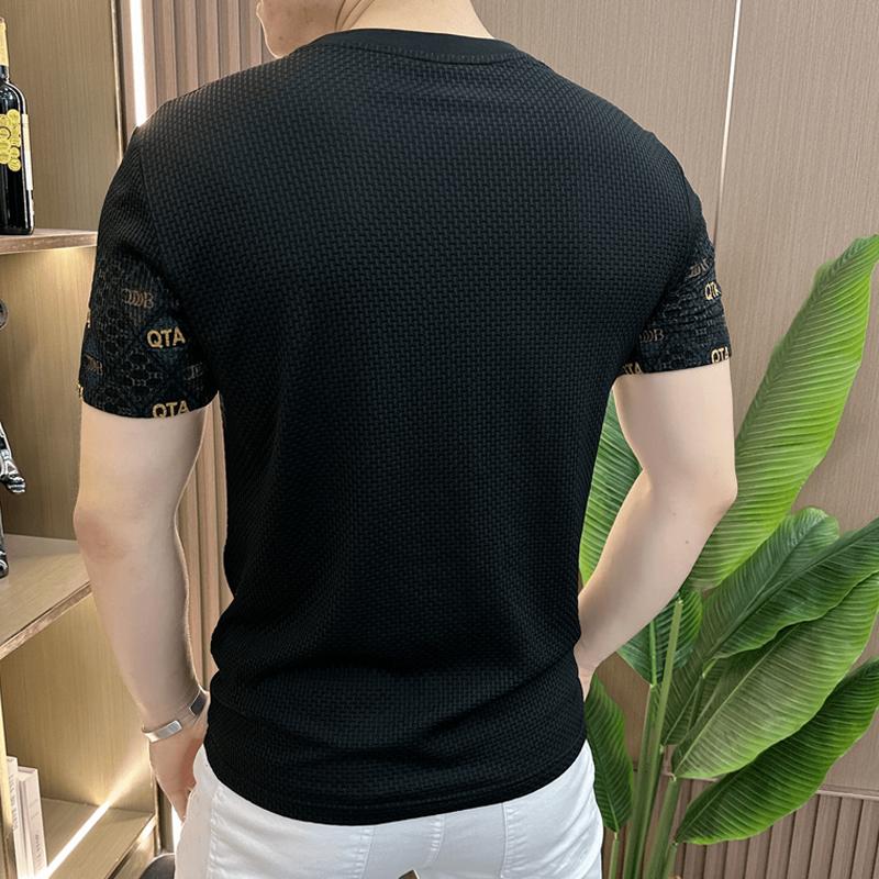 N0620 Men's printed ice breathable short sleeve