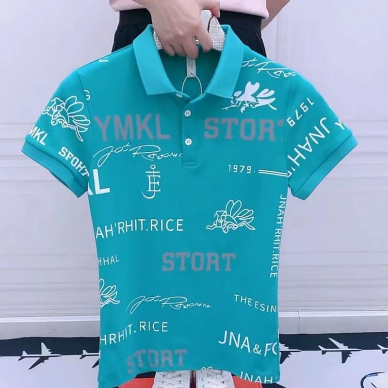 N0801 Summer Printed Slim Fit POLO Shirt