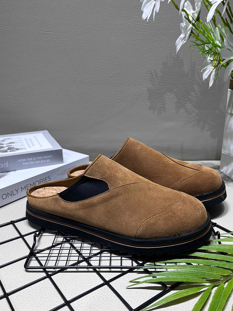 Cow leather lightweight Birkenstock slippers