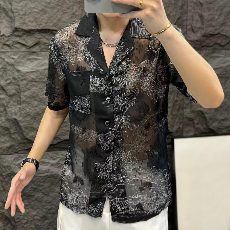 N0628 New fashion versatile casual handsome shirt