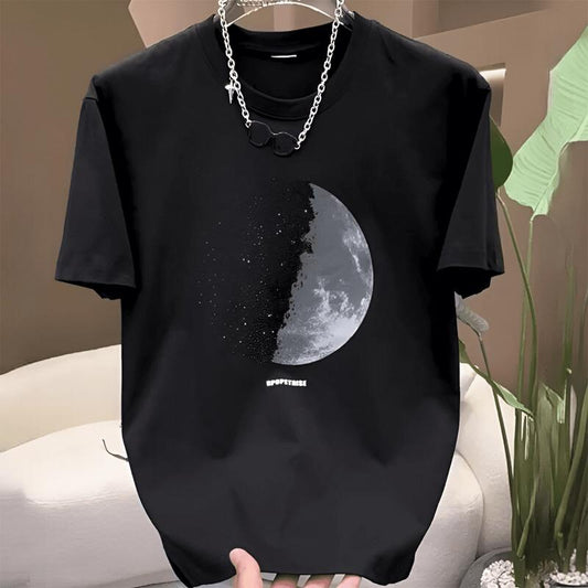 N0708 Summer new diamond moon loose casual T-shirt