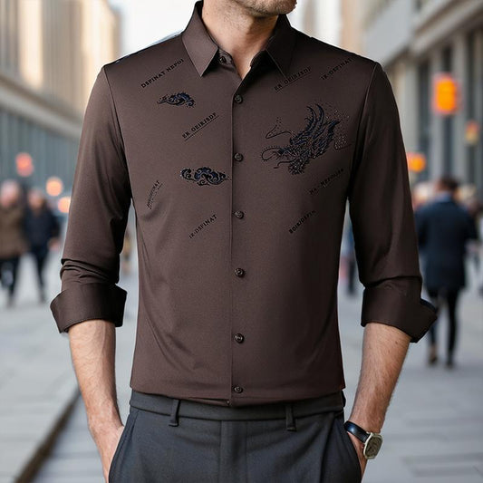 D4284 Men's Elastic Shirt【Buy 2 Get Free Shipping】