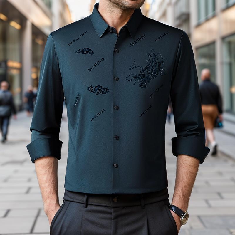 D4284 Men's Elastic Shirt【Buy 2 Get Free Shipping】