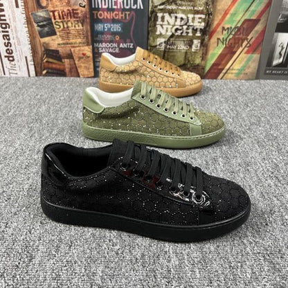 N0518 Men's fashionable rhinestone casual shoes