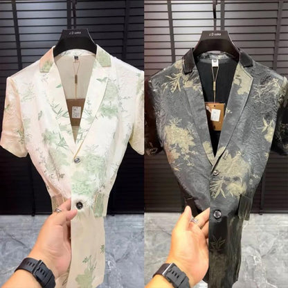 N0725 New style high-end printed short sleeves