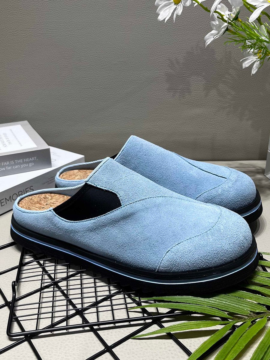 Cow leather lightweight Birkenstock slippers