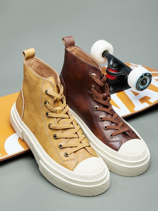 Men's genuine leather sneakers