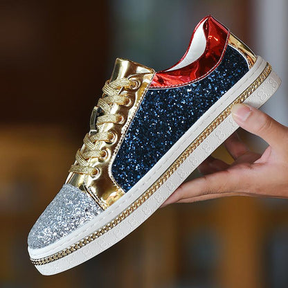 2024 trendy fashion glitter sneakers