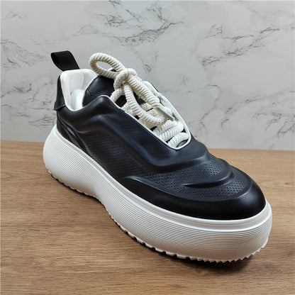 Men's thick-soled hollow breathable casual shoes