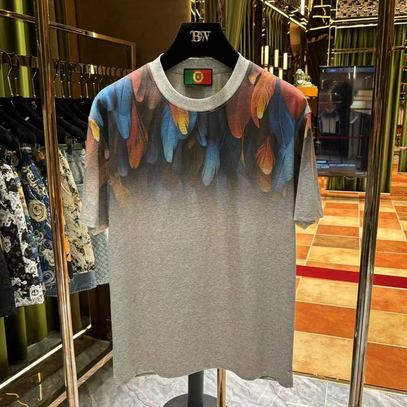 N0702 New summer fashion all-match feather T-shirt