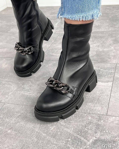 Chain personalized short boots