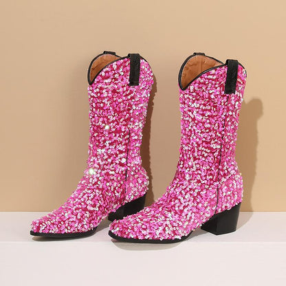 Women's Sequin Cowboy Boots