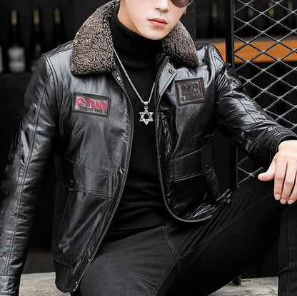 Flying Leather Jacket Male