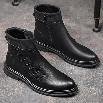 Martin Boots Leather Point-Toe Boots